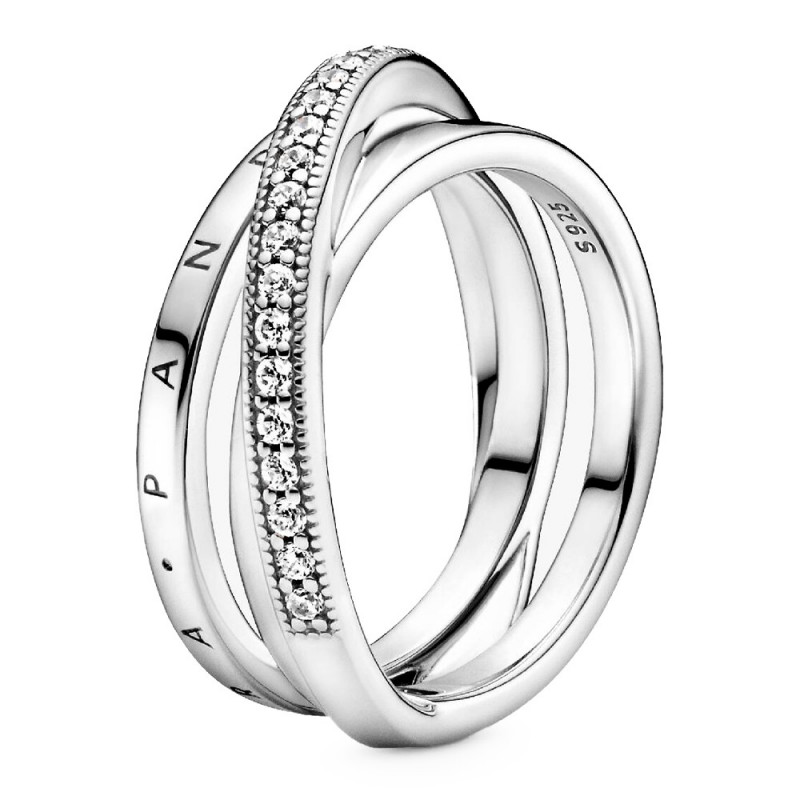 Anillo Cruzado Triple Alianza en Pavé 199057C01 PANDORA - Guanxe ...
