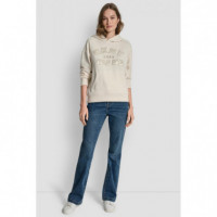 Sudadera con Capucha y Logo de Cadeneta Aplicado en Satén de DKNY Jeans