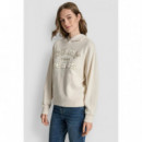 Sudadera con Capucha y Logo de Cadeneta Aplicado en Satén de DKNY Jeans