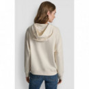 Sudadera con Capucha y Logo de Cadeneta Aplicado en Satén de DKNY Jeans