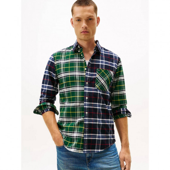 Brushed Oxford Blocking Rf Shirt Desert  TOMMY HILFIGER