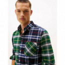 Brushed Oxford Blocking Rf Shirt Desert  TOMMY HILFIGER