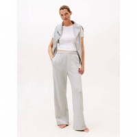 Wide Leg Pants Light Grey Heather  TOMMY HILFIGER