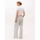 Wide Leg Pants Light Grey Heather  TOMMY HILFIGER