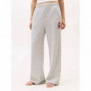 Wide Leg Pants Light Grey Heather  TOMMY HILFIGER