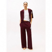 Wide Leg Pants Deep Burgundy  TOMMY HILFIGER