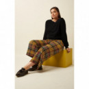 Pantalones Mujer Pantalones KING LOUIE Federica Cuff Caroll Check