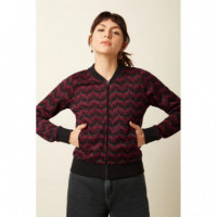 Chaqueta Mujer Chaqueta KING LOUIE Bessie Estelle Zigzag Bordeaux Red