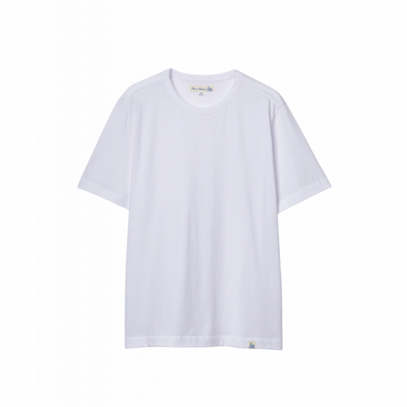 Camisetas Hombre Camiseta MERZ B SCHWANEN de Algodón Pima Suave Corte Relajado Blanca