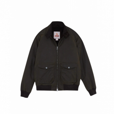 Chaquetas Hombre Chaqueta BARACUTA Harrington G9 Waxed Pocket Deep Moss