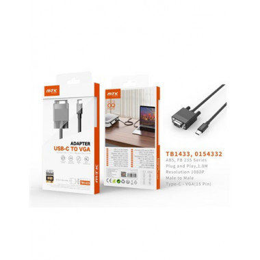 MTK Cable Tipo C/m a VGA 1.8MTRS TB1433