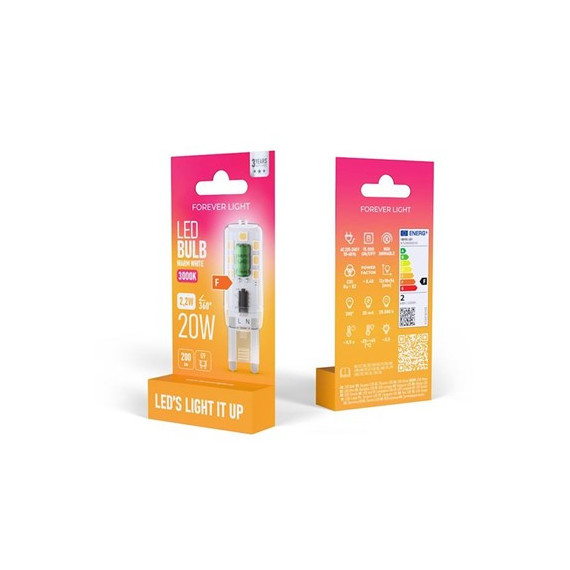 FOREVER Light Bombilla Led G9 F 2.2W 3000K 20 Lumenes Luz Calida