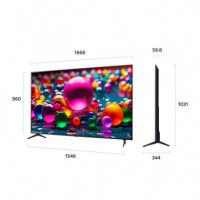 Televisor Ultra HD 4K Smart TV Wifi Negro LG 75"