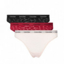 Pack de 3 Braguitas Clásicas - Icon Lace  CALVIN KLEIN