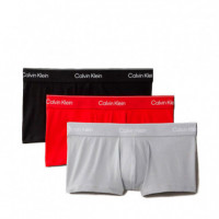 Pack de 3 Bóxers Ajustados de Tiro bajo - Icon Cotton Stretch  CALVIN KLEIN