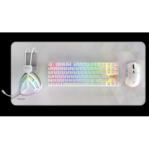 Nox Krom Kit Klass Teclado + Raton + Alfombrilla + Auriculares Blanco  KROM GAMING