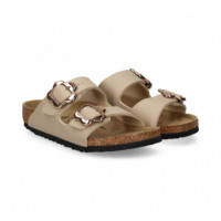 Pala 2 Hebillas Birko-flor Beige  BIRKENSTOCK