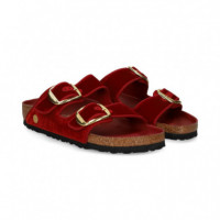 Pala 2 Hebillas Big Terciopelo Rojo  BIRKENSTOCK