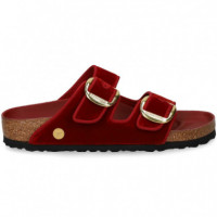 Pala 2 Hebillas Big Terciopelo Rojo  BIRKENSTOCK