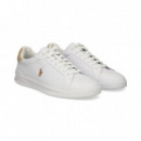 Talon ante Deportivo Piel Blanco  POLO RALPH LAUREN