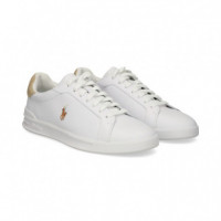 Talon ante Deportivo Piel Blanco  POLO RALPH LAUREN