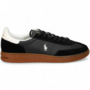 Talon Blanco Deportivo Ante+piel Negro  POLO RALPH LAUREN