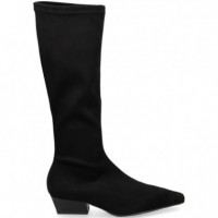 Bota ante Licra Negro  MISS ELASTIC