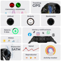 KSIX Explorer Smartwatch GPS Amoled 1.43'' Negro