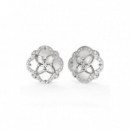 Pendientes Wild Flower Plateado  GUESS