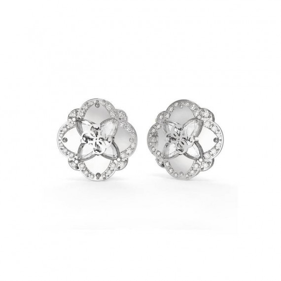 Pendientes Wild Flower Plateado  GUESS