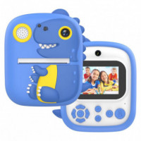 Cámara Infantil KOOLTECH IKIDS3 Azul con Impresión Instantánea 1080P, Pantalla de 2.4", Cámaras Duales y Juegos Integrados
