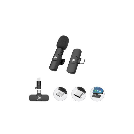 PACIFICO Microfono Inalambrico de Solapa con Tipo C/lightning NP-J1711