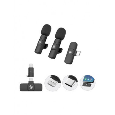PACIFICO Microfono Inalambrico Duo con Conector Tipo C/lightning NP-J1712
