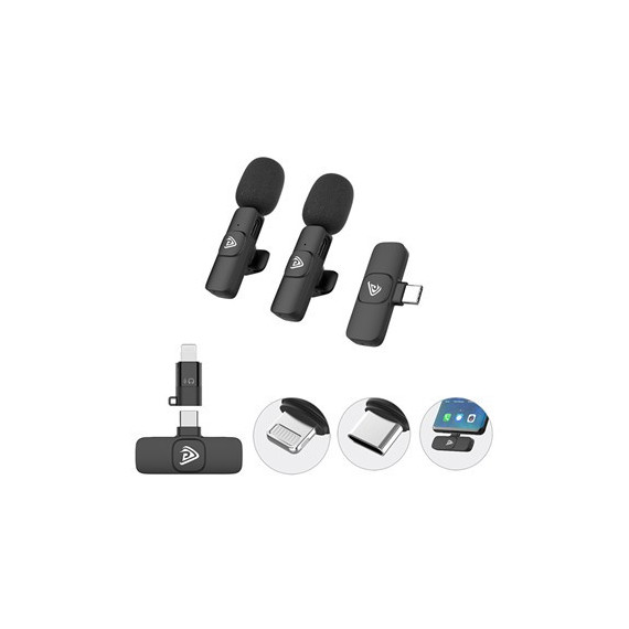 PACIFICO Microfono Inalambrico Duo con Conector Tipo C/lightning NP-J1712
