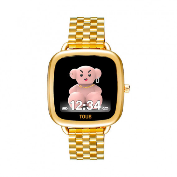 Reloj smartwatch con brazalete de acero IPG dorado D-Connect