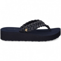 Flip Flop Trenzada y Cuna Azul  TOMMY HILFIGER