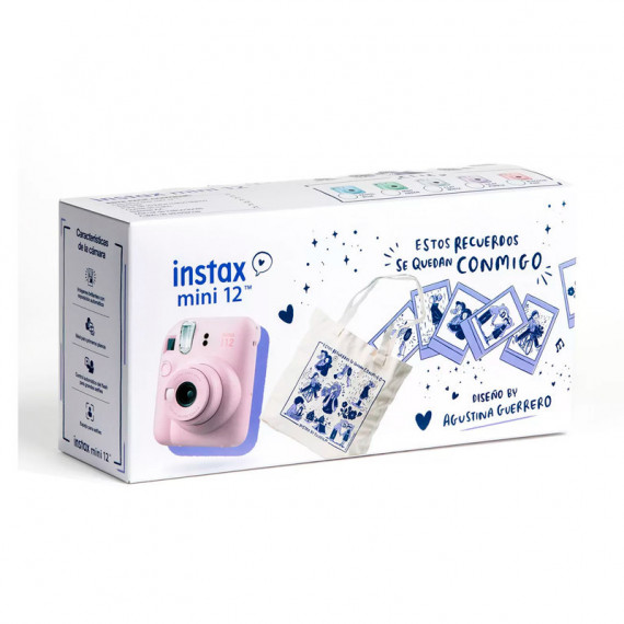 FUJIFILM Instax Cámara Inst. Mini 12 Kit Navidad Blossom Pink