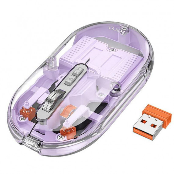HOCO GM35 Ratón Inalámbrico Dual Mode Púrpura