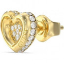 Pendientes L.o.v.e. Dorado  GUESS