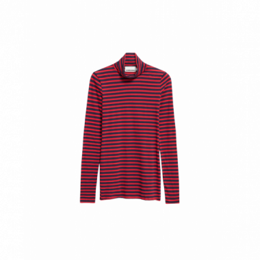 Camisetas Mujer Camiseta ARMEDANGELS Manga Larga Grazilianaa Stripes Tinted Navy-candy Apple