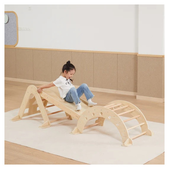 Conj. 3 Pz.: Arco, Tabla Triangulo para Escalar Infantil  VIGA