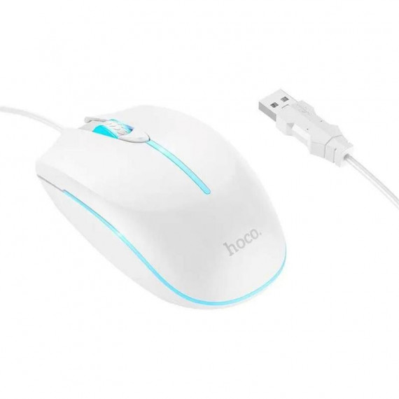 HOCO GM37 Ratón Gaming con Cable USB Blanco