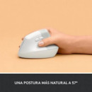 LOGITECH Lift Ratón Vertical Inalámbrico Ergonómico - Blanco