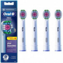 BRAUN Oral-b Cabezal de Recambio 3D Pro Clean Pack de 4 (EB18PRX-4)