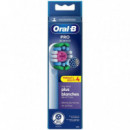 BRAUN Oral-b Cabezal de Recambio 3D Pro Clean Pack de 4 (EB18PRX-4)