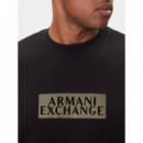 Sweatshirt Black Diagonal Gold  ARMANI EXCHANGE