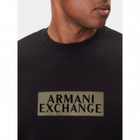 Sweatshirt Black Diagonal Gold  ARMANI EXCHANGE