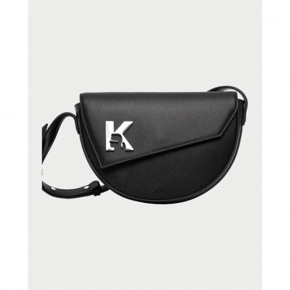 Klj Geo Saddle Bag Leather Black  KARL LAGERFELD