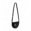 Klj Geo Saddle Bag Leather Black  KARL LAGERFELD