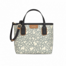 Bolso Capazo K Mini S Beige - Negro TOUS